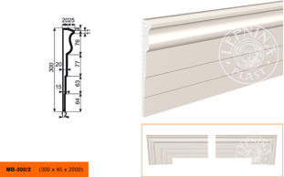 Фасадный молдинг Lepninaplast МВ-300/2 Фасадный молдинг Lepninaplast МВ-300/2