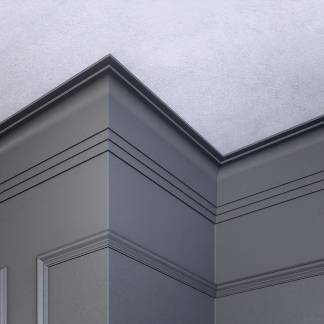 Плинтус потолочный Glanzepol GP-130