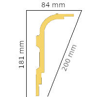 Плинтус потолочный Glanzepol GP-130
