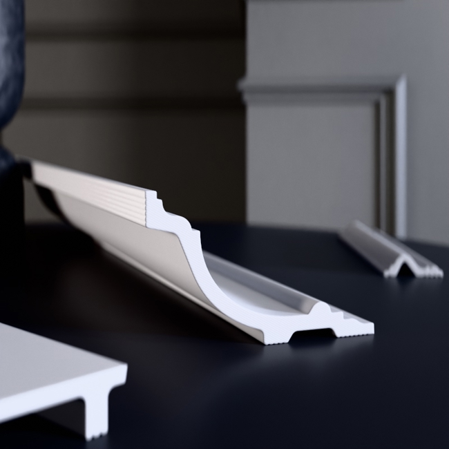 Плинтус потолочный Glanzepol GP-136