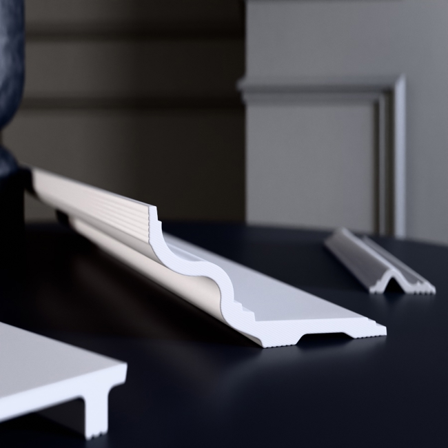 Плинтус потолочный Glanzepol GPL-6