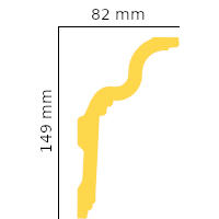 Плинтус потолочный Glanzepol GPL-6