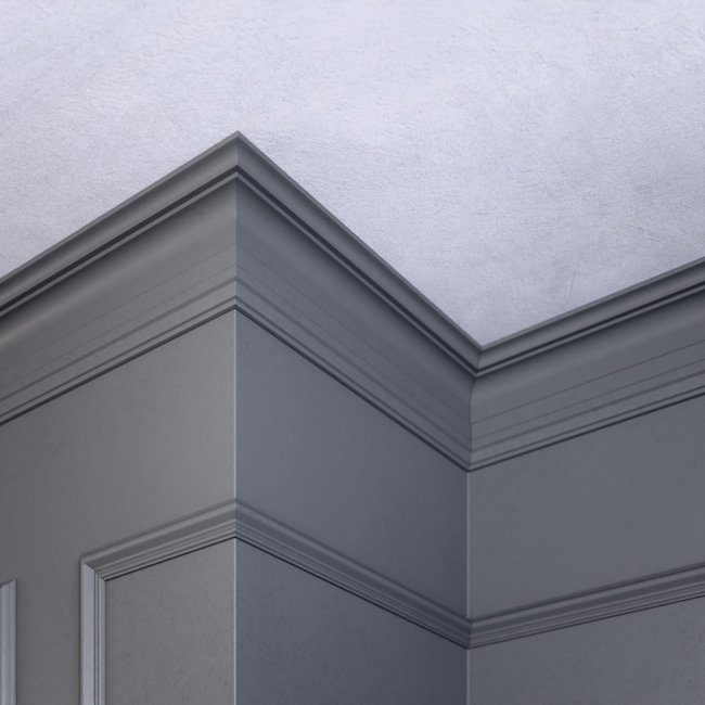 Плинтус потолочный Glanzepol GPL-9