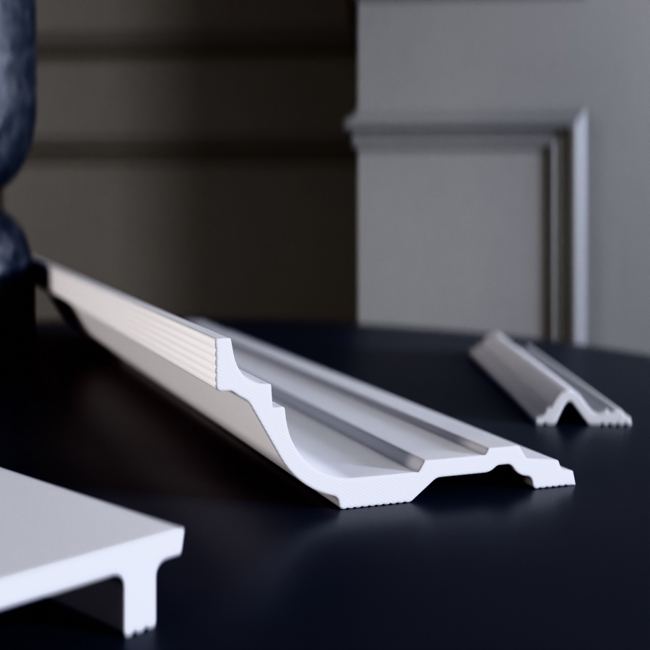 Плинтус потолочный Glanzepol GPL-9