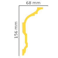 Плинтус потолочный Glanzepol GPL-9