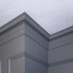 Плинтус потолочный Glanzepol GPL-10