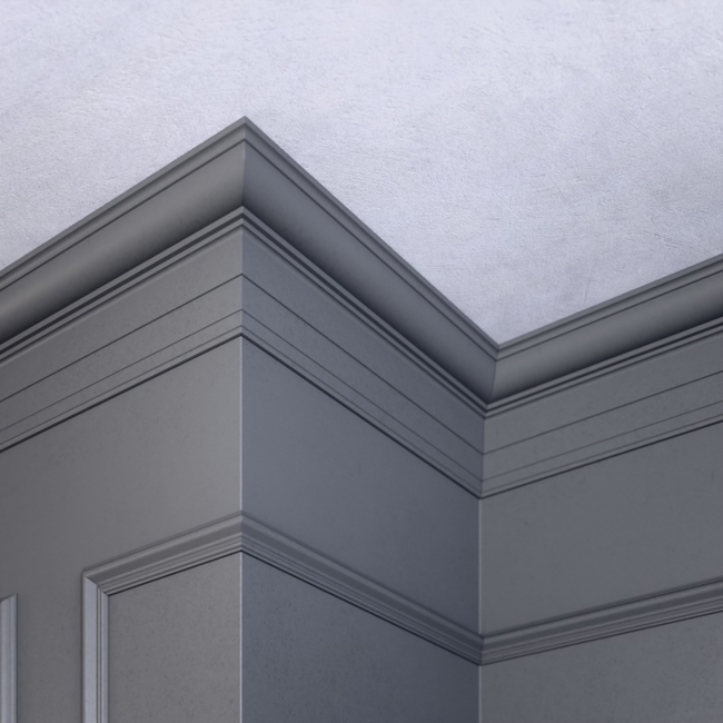 Плинтус потолочный Glanzepol GPL-10