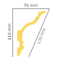 Плинтус потолочный Glanzepol GPL-11