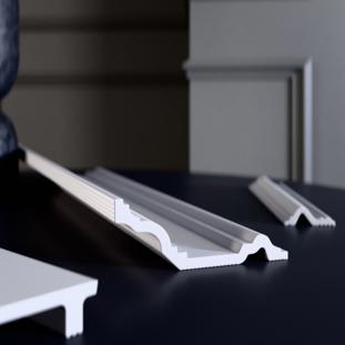 Плинтус потолочный Glanzepol GPL-12