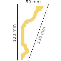 Плинтус потолочный Glanzepol GPL-13