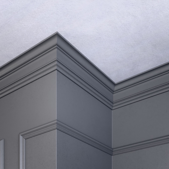 Плинтус потолочный Glanzepol GPL-14