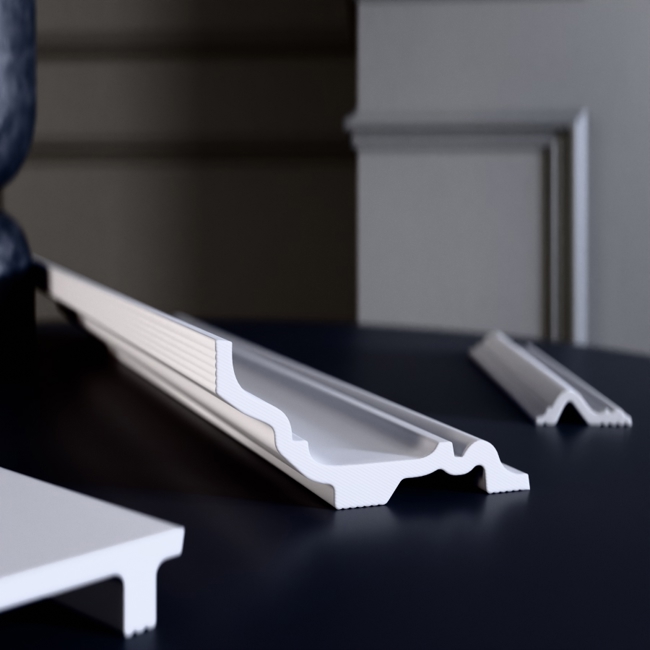 Плинтус потолочный Glanzepol GPL-14