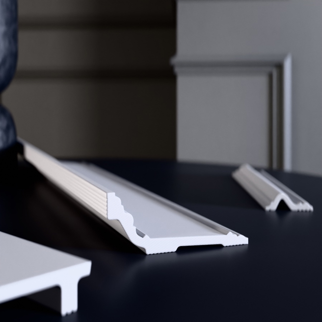 Плинтус потолочный Glanzepol GPL-15