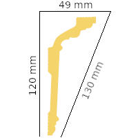 Плинтус потолочный Glanzepol GPL-15