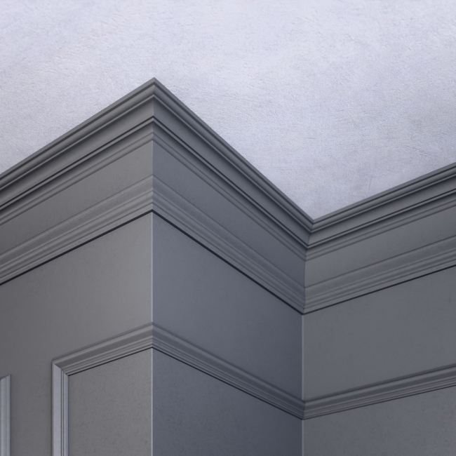 Плинтус потолочный Glanzepol GPL-19