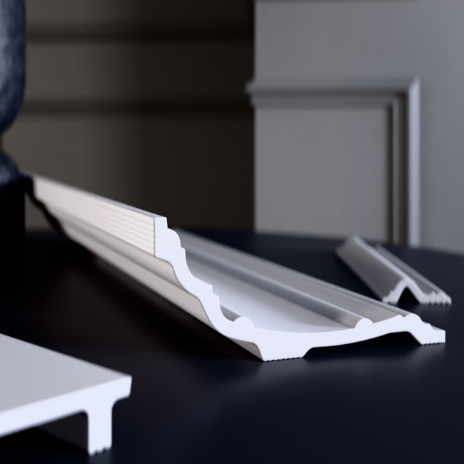 Плинтус потолочный Glanzepol GPL-19