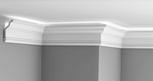 Плинтус потолочный ударопрочный Glanzepol GPD-50 LED