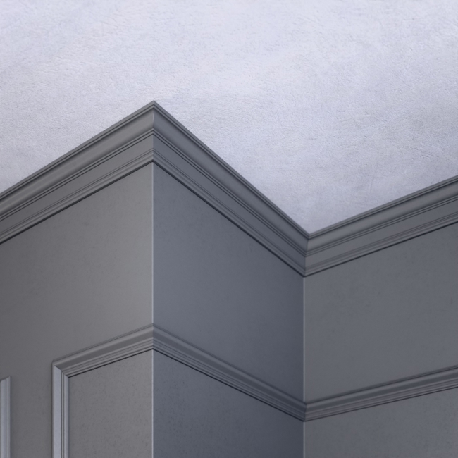 Плинтус потолочный ударопрочный Glanzepol GPD-50 LED