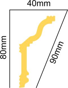 Плинтус потолочный ударопрочный Glanzepol GPD-50 LED