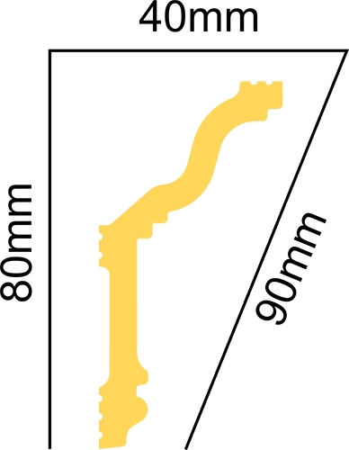 Плинтус потолочный ударопрочный Glanzepol GPD-50 LED