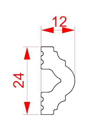Молдинг ударопрочный Glanzepol GPD-20