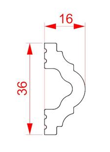 Молдинг ударопрочный Glanzepol GPD-21