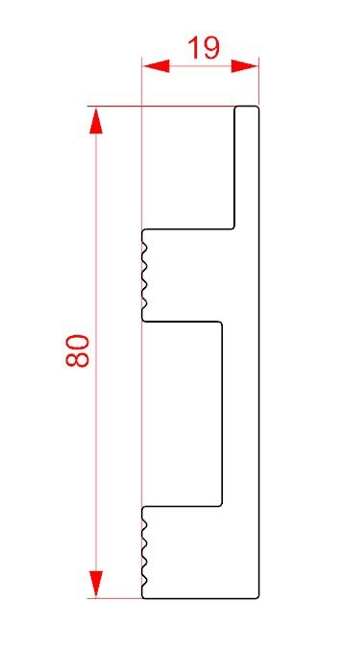 Плинтус напольный ударопрочный Glanzepol GPD-1