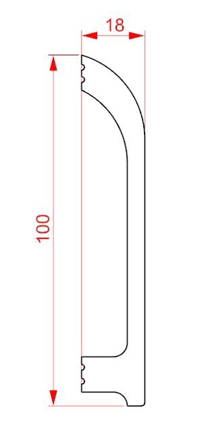 Плинтус напольный ударопрочный Glanzepol GPD-6