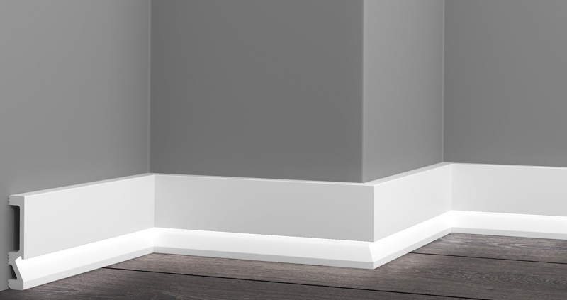 Плинтус напольный ударопрочный Glanzepol GPD-5