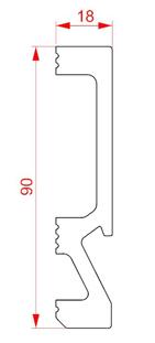 Плинтус напольный ударопрочный Glanzepol GPD-5
