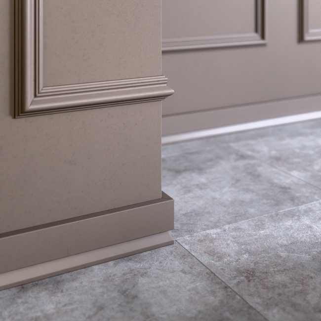 Плинтус напольный ударопрочный Glanzepol GPD-5