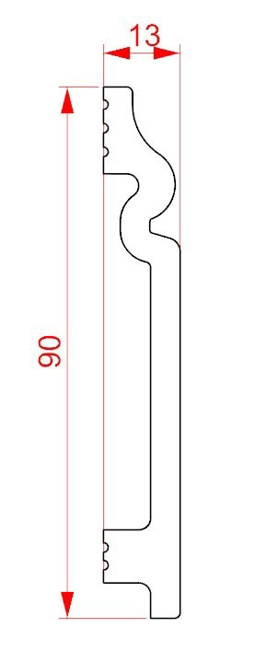 Плинтус напольный ударопрочный Glanzepol GPD-4