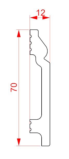 Плинтус напольный ударопрочный Glanzepol GPD-2