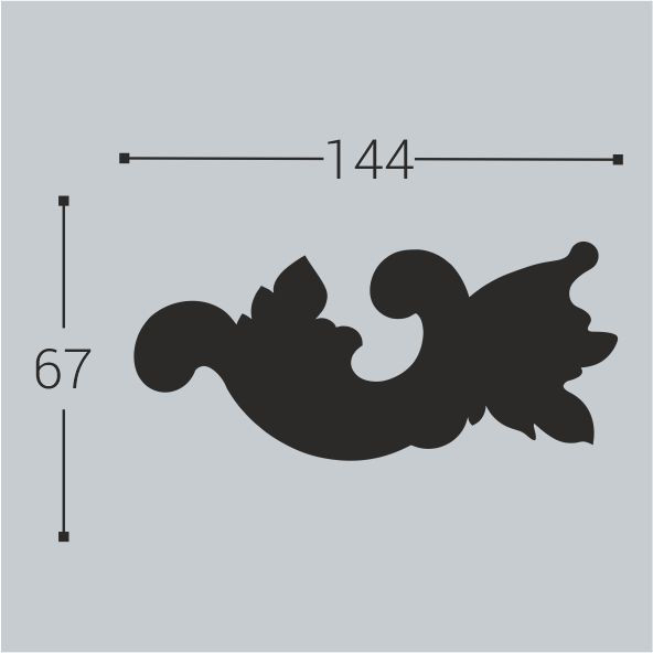 Декоративный элемент для молдинга BelloDeco М-10-Н1 (2шт)