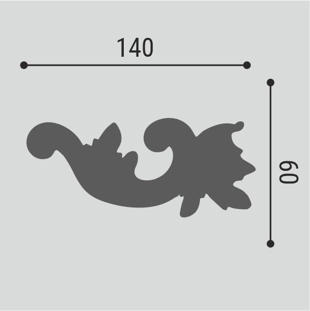 Декоративный элемент для молдинга BelloDeco М-12-Н1 (2шт)