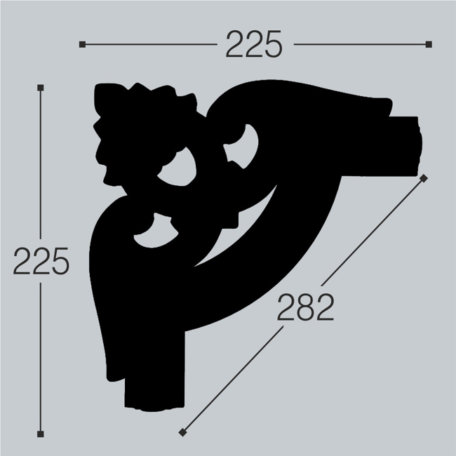 Угловой элемент для молдинга BelloDeco М-12-У2