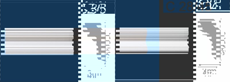 Плинтус потолочный Солид С28/45